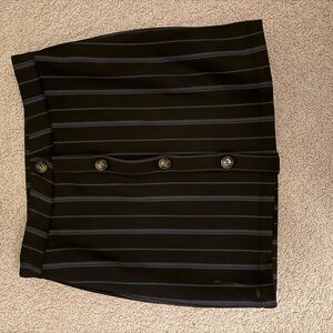 Miami Black and Gray Striped Mini Skirt